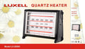 LUXELL - 4 Quartz Bar Heater with Safety Switch - 1500W - LX2850C Black