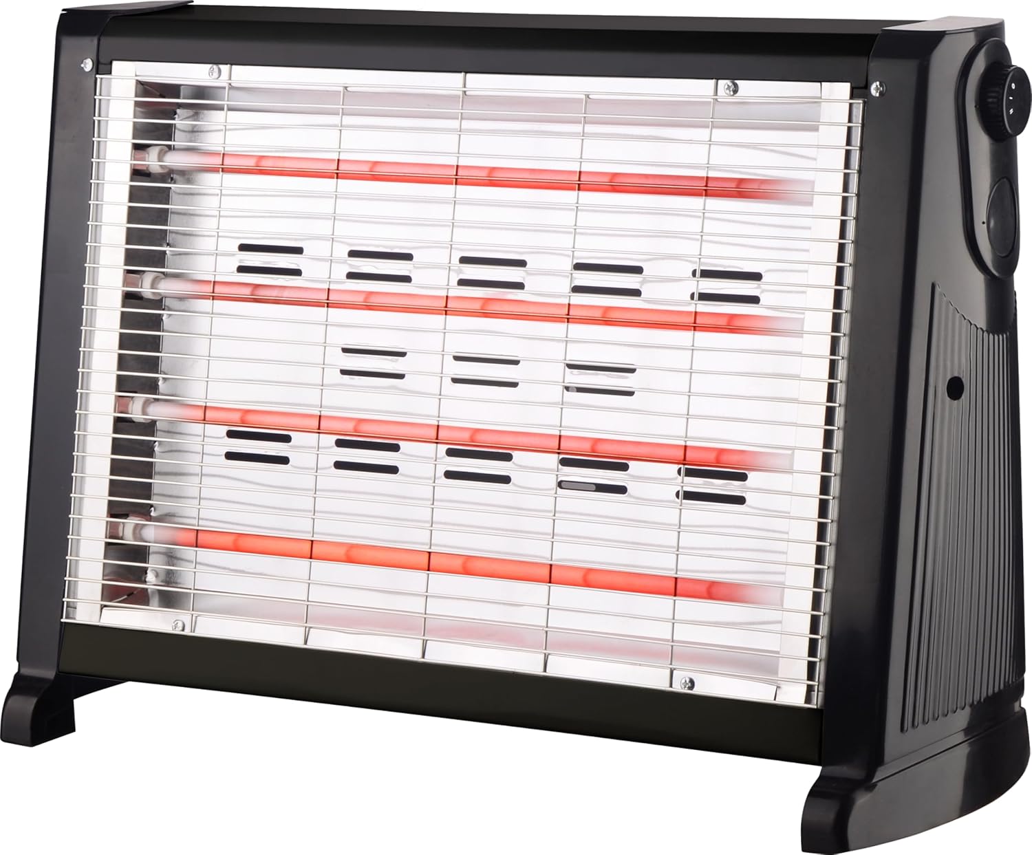 LUXELL - 4 Quartz Bar Heater with Safety Switch - 1500W - LX2850C Black