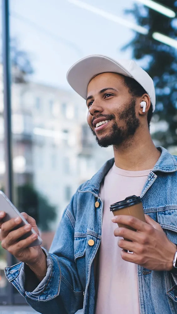 Norden Echo TWS Bluetooth Earphones, Wireless Bluetooth 5.0 Earbuds with Charging Case, 10m Range, Long Battery Life, Compact and Lightweight Design (Black)