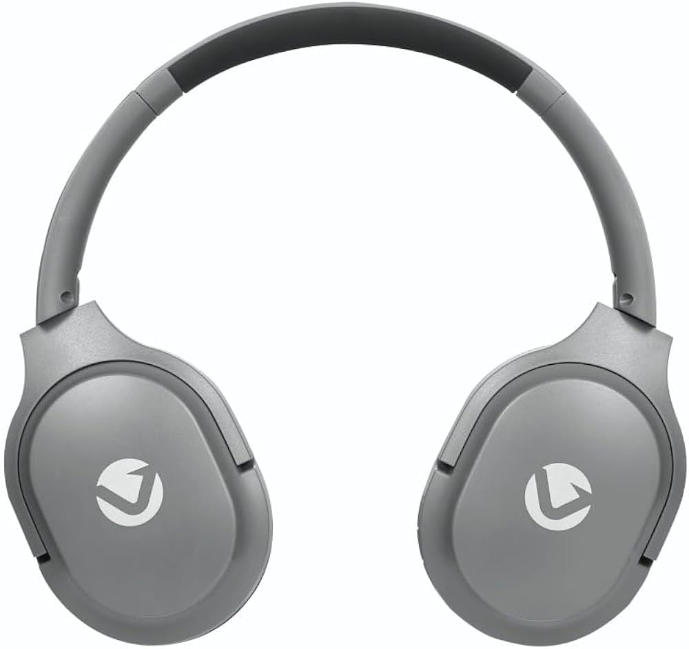 Volkano Pebble Series Bluetooth Headphones | 50-Hour Playtime | Wireless Over-Ear Comfort | Bluetooth 5.3 | Hands-Free Calling | Foldable Design | Wired + Wireless | Dark Grey