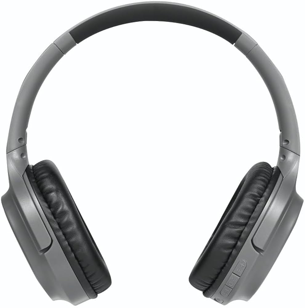 Volkano Pebble Series Bluetooth Headphones | 50-Hour Playtime | Wireless Over-Ear Comfort | Bluetooth 5.3 | Hands-Free Calling | Foldable Design | Wired + Wireless | Dark Grey