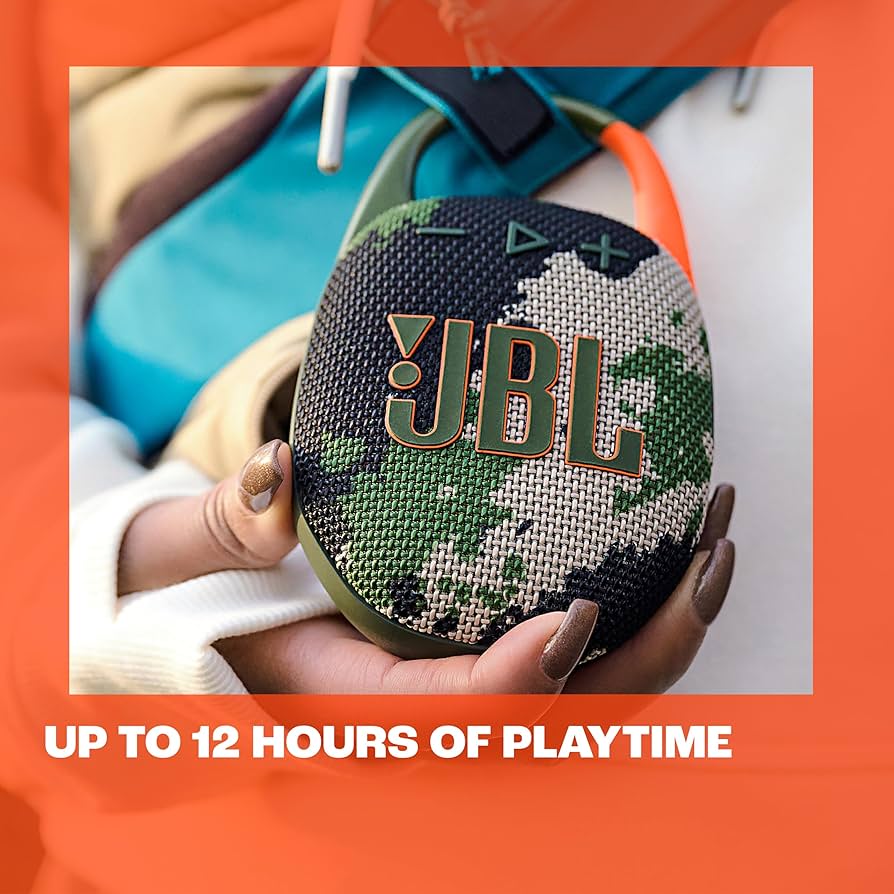 JBL Clip 5 Portable Bluetooth Speaker, Blue