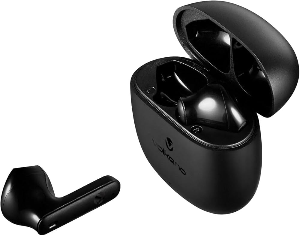 Volkano Sleek Series TWS Bluetooth Earphones | Hands-Free Calling | IPX4 Water Resistant | Voice Assistant Support | Black