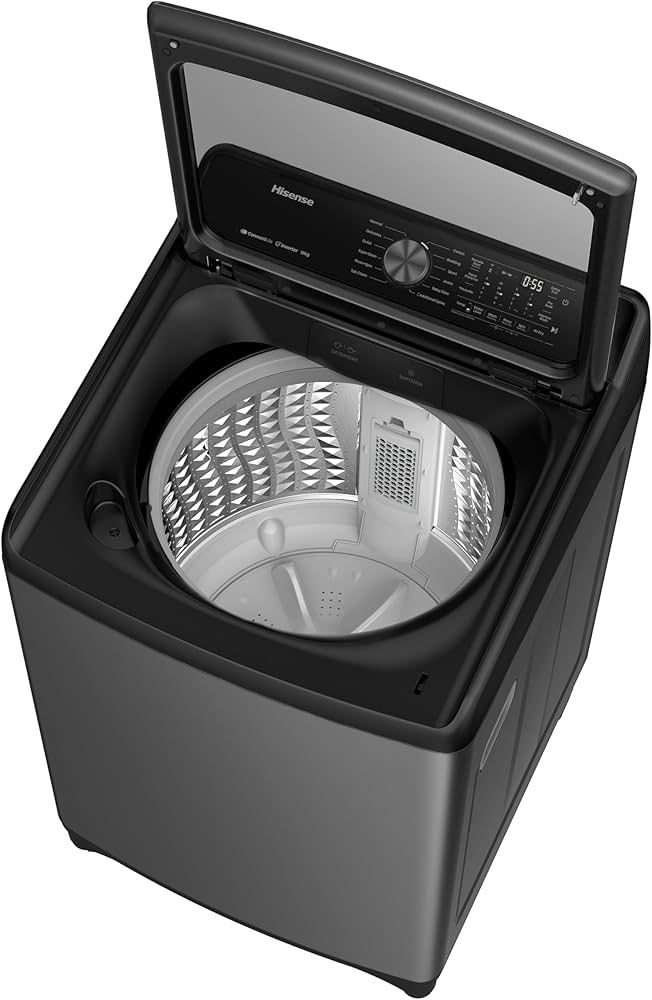 Hisense Top Loader Washing Machine, 18 Kg Load Capacity, Black