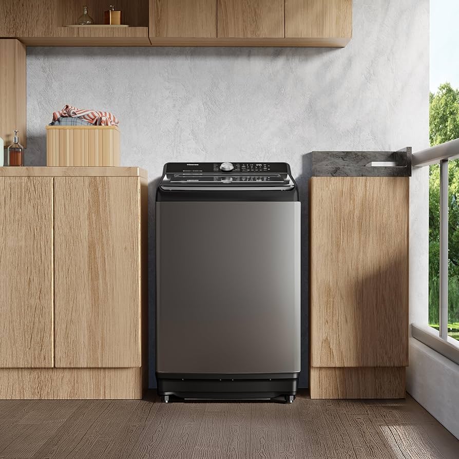 Hisense Top Loader Washing Machine, 18 Kg Load Capacity, Black