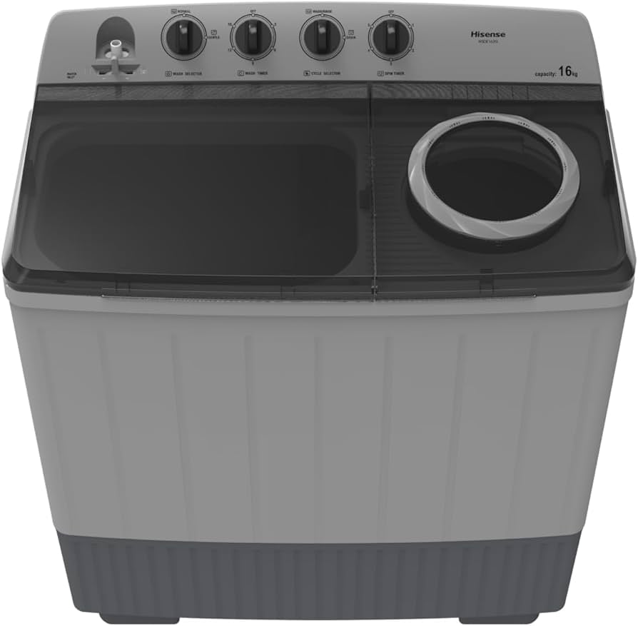 Hisense 16kg Twintub Washing Machine, Grey