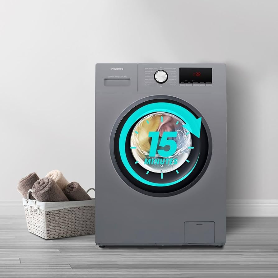 Hisense 9kg Front Loader Washing Machine with Inverter-Titanium Grey WFQP9012VMT