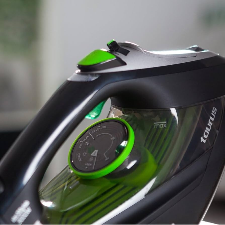 Taurus 918776 Iron Steam/Dry/Spray Anodized Black 330ml 3000W "Geyser Eco 3000"