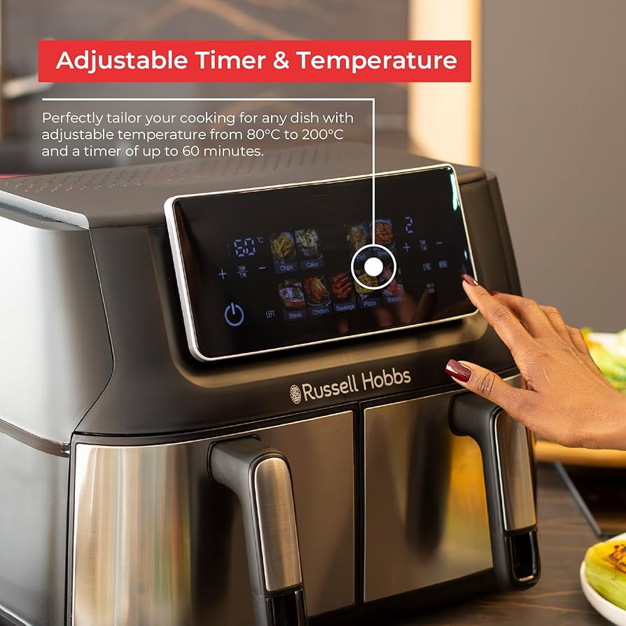 RUSSELL HOBBS 9L DUAL DIGITAL AIR FRYER