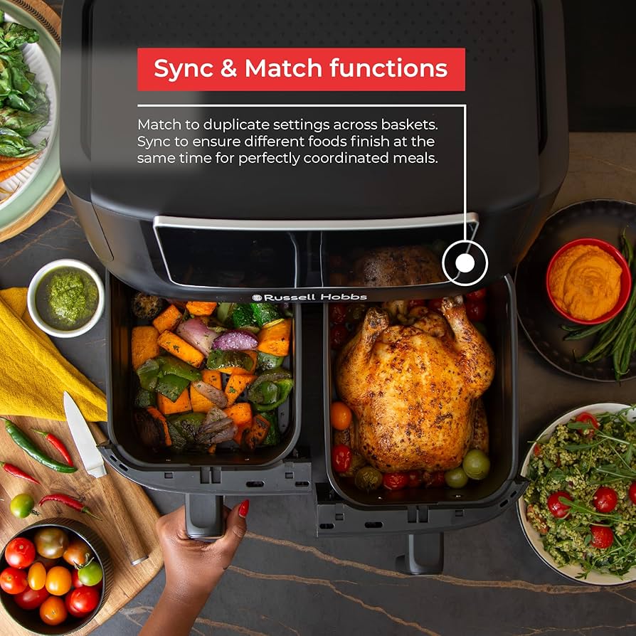 RUSSELL HOBBS 9L DUAL DIGITAL AIR FRYER