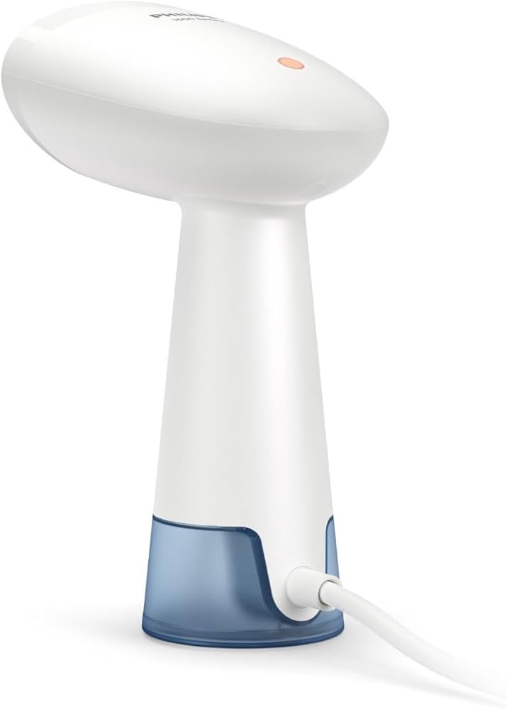 Philips HandHeld Steamer 1000 Series - 900W, Ready in 35 sec, 85 ml Water Tank, Compact, White & Blue STH1000/10