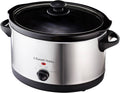 Russell Hobbs RHSS75 Oval Slow Cooker Silver/Black, 6.5 Litre Capacity