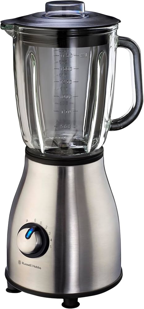 Russell Hobbs 650W Satin Glass Jug Blender, 1.75 Liter Capacity