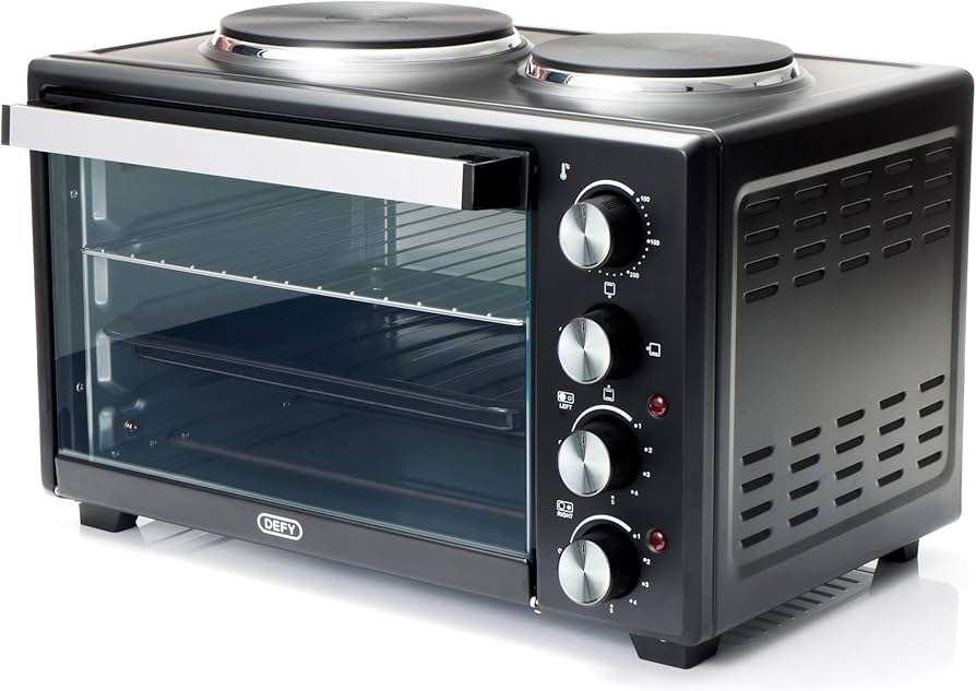 Defy 30 Litre Mini Oven - 2 solid plate top - Black MOH2330BL