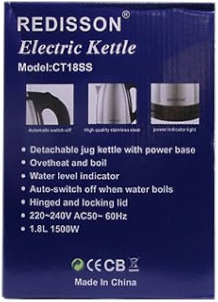 Stainless Steel 1.8 L Kettle Fast Boiling 1500 Watts Multi-Cooker