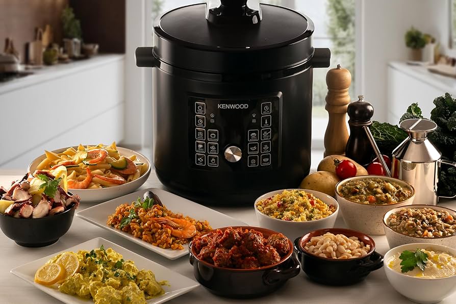 Kenwood PCM95.000BK 16-in-1 Electric Pressure Cooker, 8 Liter Capacity