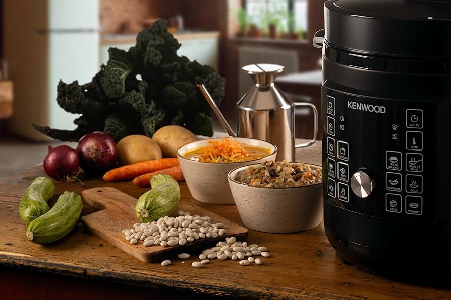 Kenwood PCM95.000BK 16-in-1 Electric Pressure Cooker, 8 Liter Capacity
