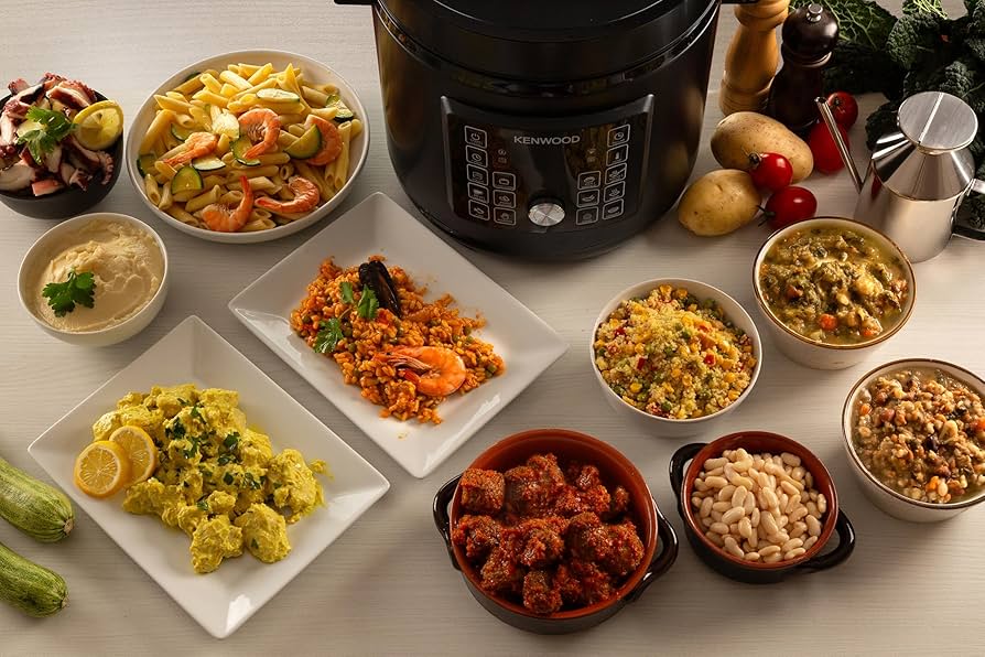 Kenwood PCM95.000BK 16-in-1 Electric Pressure Cooker, 8 Liter Capacity