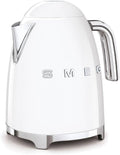 Smeg 2400W Retro Electric Kettle, 1.7 Litre Capacity, Ice White