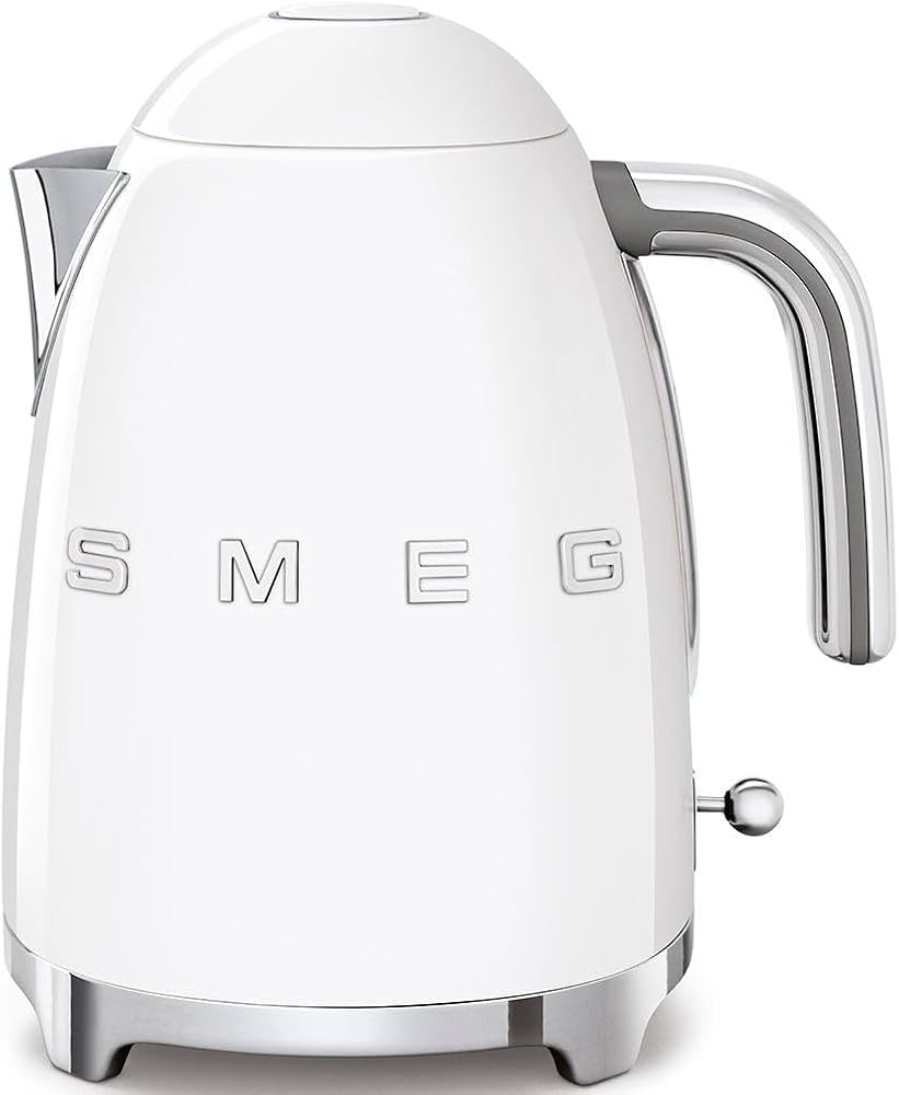 Smeg 2400W Retro Electric Kettle, 1.7 Litre Capacity, Ice White