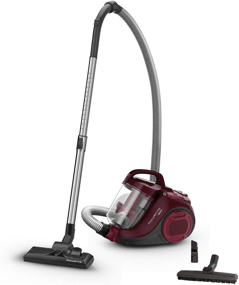 Rowenta Swift Power Cyclonic Bagless Vacuum Cleaner, Dark Red