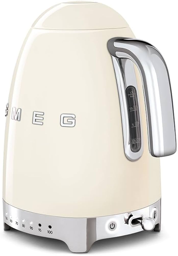Cream Retro Electric Variable Kettle 1.7 Litre Capacity ~ 2400w