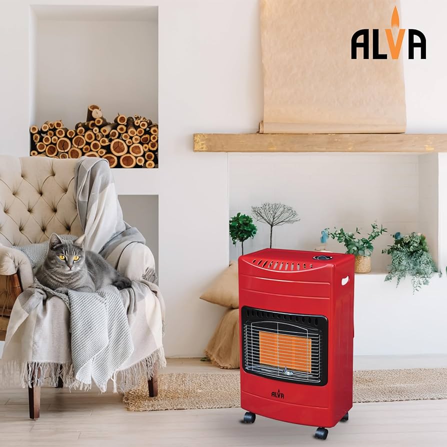 ALVA 3 Panel Luxurious Infrared Radiant Indoor Gas Heater | Red | LPGSA Certified | 12 Month Warranty