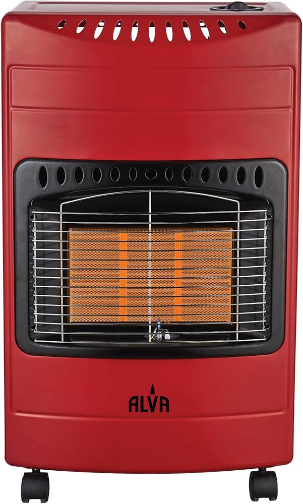 ALVA 3 Panel Luxurious Infrared Radiant Indoor Gas Heater | Red | LPGSA Certified | 12 Month Warranty